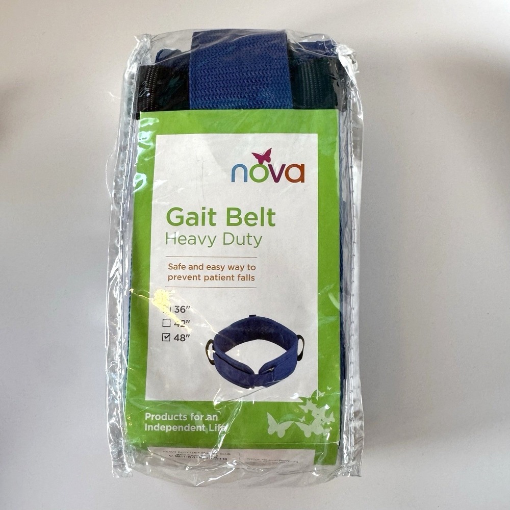 Nova Medical Gait Belt 48" Heavy Duty NIP Patient Transfer Safety Blue Nurse Aid